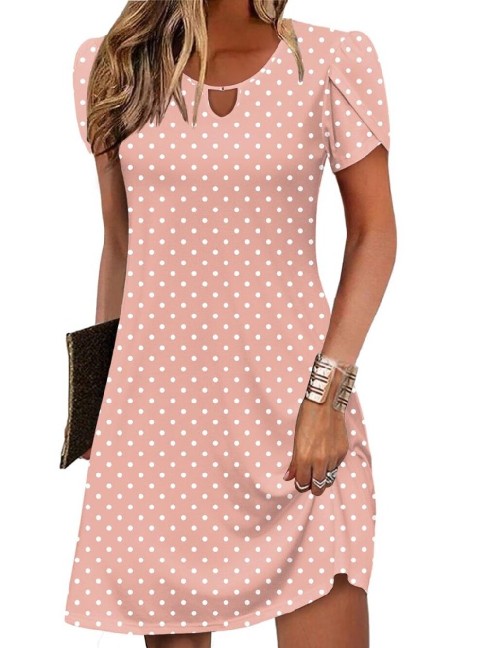 Women's Casual A-Line Dresses with Pockets Summer Floral Tshirt Dress Short